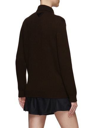 Back View - Click To Enlarge - PRADA - Bra cup knitted polo top