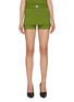 Main View - Click To Enlarge - PRADA - Belted Textured Jacquard Mini Shorts