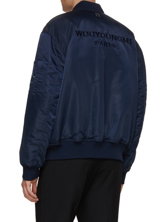 Back View - Click To Enlarge - WOOYOUNGMI - MA-1 Snap Button Detail Zip Up Bomber Jacket