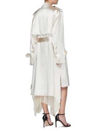 Back View - Click To Enlarge - PETER DO - Drape hem silk trench coat