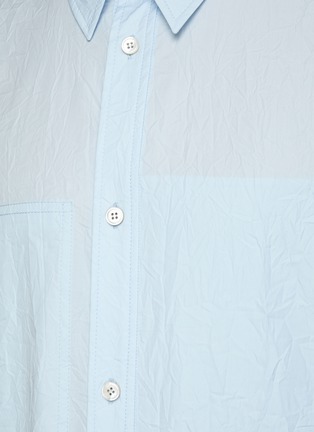  - WOOYOUNGMI - Crinkled spread collar cotton shirt