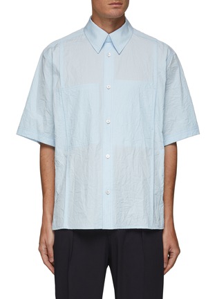 Main View - Click To Enlarge - WOOYOUNGMI - Crinkled spread collar cotton shirt