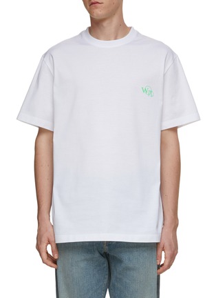 Main View - Click To Enlarge - WOOYOUNGMI - Glow in the Dark W Paris Logo Cotton Jersey T-Shirt