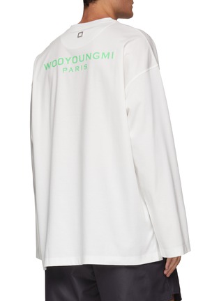 Back View - Click To Enlarge - WOOYOUNGMI - Glow-in-the-dark logo print long-sleeved t-shirt