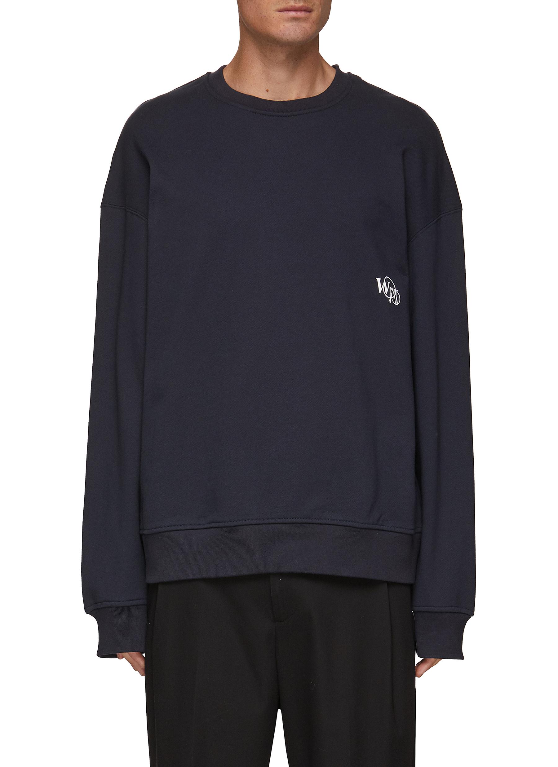 dark logo print long-sleeved t-shirt 