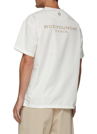 Back View - Click To Enlarge - WOOYOUNGMI - Rubberised logo patch crewneck T-shirt