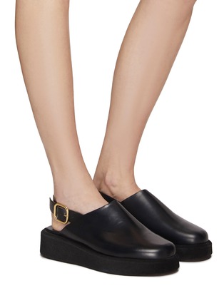 Figure View - Click To Enlarge - ATP ATELIER - ‘Lecco' round-toe leather platform mules
