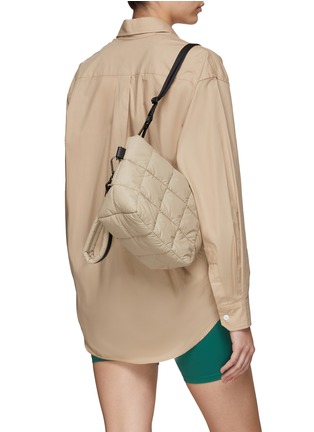 Front View - Click To Enlarge - VEECOLLECTIVE - ‘Porter' quilted recycled nylon clutch