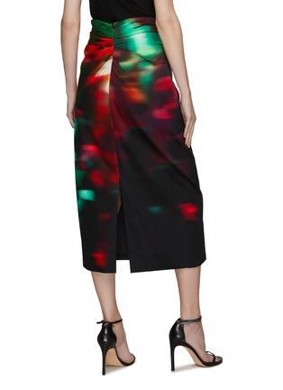 Back View - Click To Enlarge - DRIES VAN NOTEN - HIGH WAISTED GATHERING DETAIL MIDI SKIRT