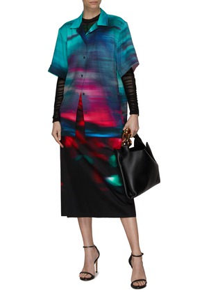Figure View - Click To Enlarge - DRIES VAN NOTEN - HIGH WAISTED GATHERING DETAIL MIDI SKIRT