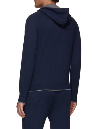 Back View - Click To Enlarge - EQUIL - Contrast accent cashmere zipped hoodie