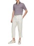 Figure View - Click To Enlarge - EQUIL - Buttonless Placket Linen Cotton Blend Polo Shirt