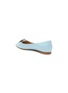  - STUART WEITZMAN - Faux pearl buckle point toe leather skimmer flats