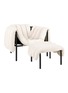 Main View - Click To Enlarge - HEM - Faye Toogood Puffy Lounge Chair With Ottoman — Natural/Black Grey