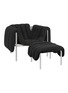 Main View - Click To Enlarge - HEM - Faye Toogood Puffy Lounge Chair With Ottoman — Anthracite/Steel