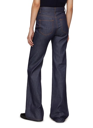 Back View - Click To Enlarge - THE ROW - ‘Montes' contrast stitch wide leg jeans