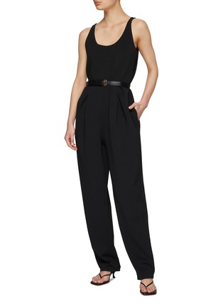 Figure View - Click To Enlarge - THE ROW - ‘Gage' Scoop Neck Pleated Jumpsuit
