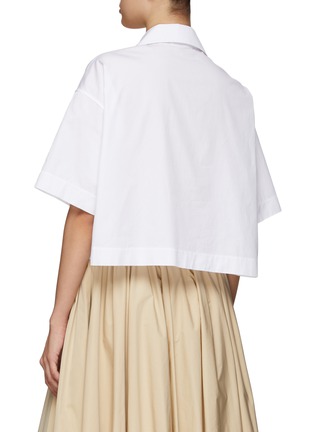 Back View - Click To Enlarge - THE ROW - ‘Lilita' boxy crop shirt