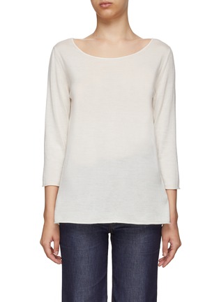 Main View - Click To Enlarge - THE ROW - ‘Grayson' boat neck mid-sleeve top