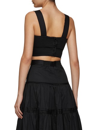 Back View - Click To Enlarge - AJE - ‘RECURRENCE’ BUSTIER COTTON POPLIN CROPPED TOP