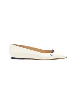 Main View - Click To Enlarge - JIMMY CHOO - Rosalia' Point Toe Leather Skimmer Flats