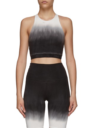 Main View - Click To Enlarge - ELECTRIC & ROSE - ‘GRAYSON’ SUNSET CROPPED SPORTS HALTER TOP