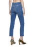 Back View - Click To Enlarge - FRAME - ‘LE PIXIE SYLVIE’ MEDIUM WASH STRAIGHT LEG SKINNY JEANS
