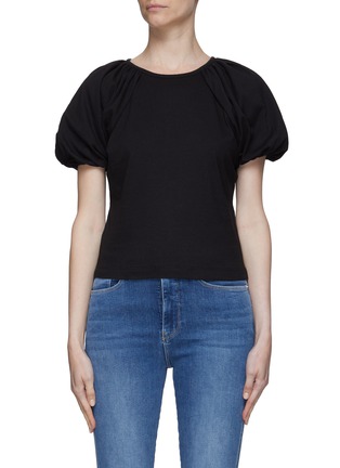 Main View - Click To Enlarge - FRAME - PUFF SLEEVE COTTON JERSEY T-SHIRT