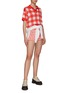 Figure View - Click To Enlarge - KULE - ‘THE AVRIL' CHECKED COTTON BLEND SHORTS