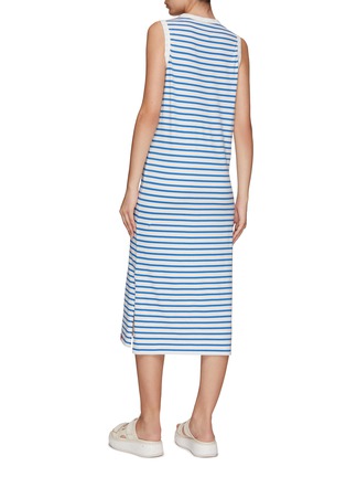 Back View - Click To Enlarge - KULE - ‘THE TANK' STRIPED KNEE LENGTH COTTON DRESS