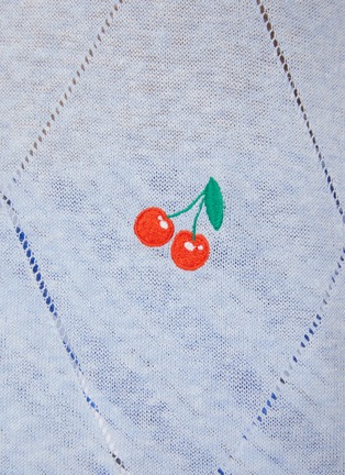  - KULE - The Cherry On Top' Shirt Panel Cotton Linen Blend Polo Shirt