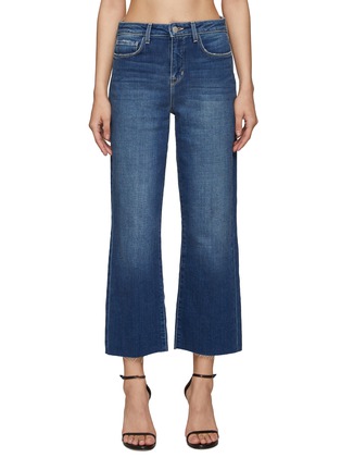 Main View - Click To Enlarge - L'AGENCE - ‘Wanda' wide leg crop denim jeans