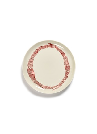 Main View - Click To Enlarge - SERAX - FEAST Medium Plate – White/Red