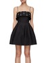 Main View - Click To Enlarge - MING MA - Crystal Embellished A-Line Mini Dress