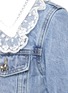  - MING MA - CRYSTAL EMBELLISHED BUTTON LACE TRIM COLLAR DENIM JACKET