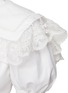  - MING MA - Lace Collar Detail Puff Sleeve Cotton Blend Dress