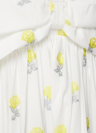  - MING MA - Sleeveless floral print bow front mini dress