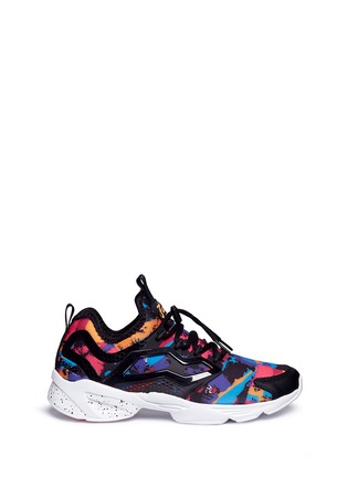 Main View - Click To Enlarge - REEBOK - 'Fury Adapt' abstract print caged sneakers