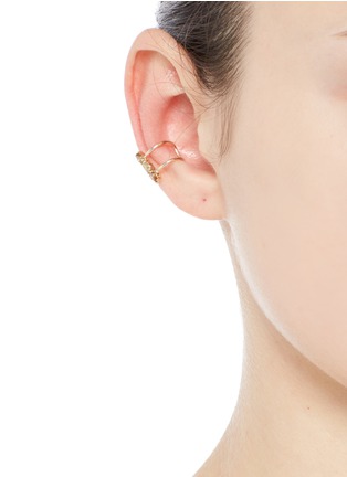 Figure View - Click To Enlarge - XIAO WANG - 'Stardust' diamond 14k yellow gold single ear cuff
