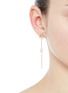Figure View - Click To Enlarge - XIAO WANG - 'Gravity' diamond 14k yellow gold mismatched earrings