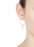 Figure View - Click To Enlarge - XIAO WANG - 'Gravity' diamond 14k yellow gold hoop earrings