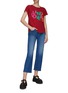 MOTHER - ‘The Pixie Rambler' ankle crop whiskered denim jeans