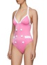 Figure View - Click To Enlarge - BALMAIN - X BARBIE SIX BUTTON HALTERNECK ONE PIECE SWIMSUIT