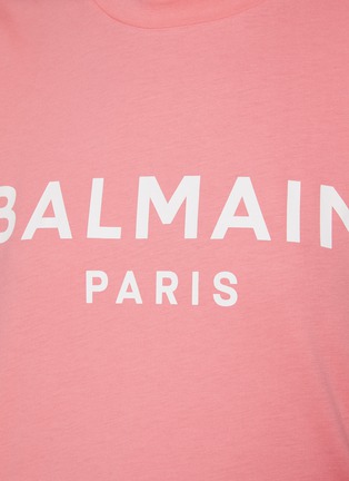  - BALMAIN - Logo Print Cropped T-Shirt