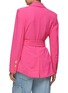 Back View - Click To Enlarge - BALMAIN - BELTED SIX BUTTON SHAWL COLLAR CREPE BLAZER