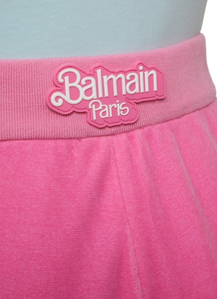  - BALMAIN - X BARBIE VELVET TRACK PANTS