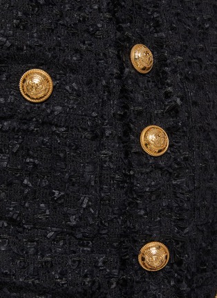  - BALMAIN - Fringed Pocket Detail Tweed Jacket