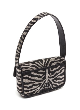 Detail View - Click To Enlarge - STAUD - Tommy' Zebra Pattern Beaded Shoulder Bag