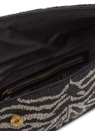 Detail View - Click To Enlarge - STAUD - Tommy' Zebra Pattern Beaded Shoulder Bag