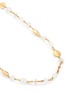 Detail View - Click To Enlarge - KATERINA MAKRIYIANNI - ‘GLASSY’ GOLD VERMEIL FROSTED WHITE RECYCLED GLASS BEADS NECKLACE